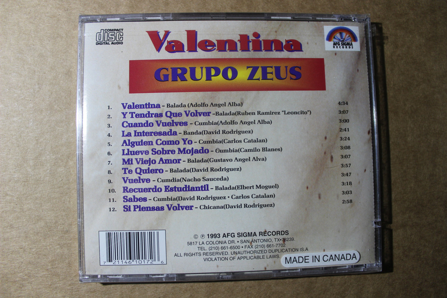 GRUPO ZEUS LOS SOBRINOS DEL SOL VALENTINA